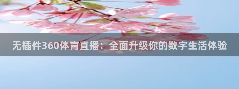 无插件360体育直播：全面升级你的数字生活体验