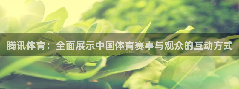 腾讯体育：全面展示中国体育赛事与观众的互动方式