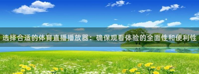 选择合适的体育直播播放器：确保观看体验的全面性和便利性